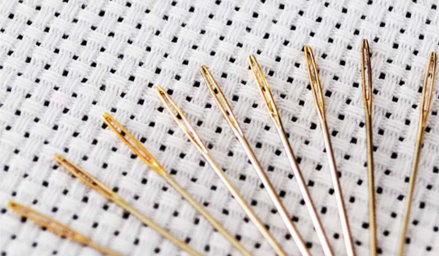 gold cross stitch needles