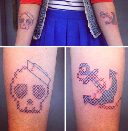 5 Cross Stitch Tattoos You'll Die For | Lord Libidan