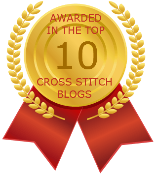 I'm in the top 10 cross stitch blogs