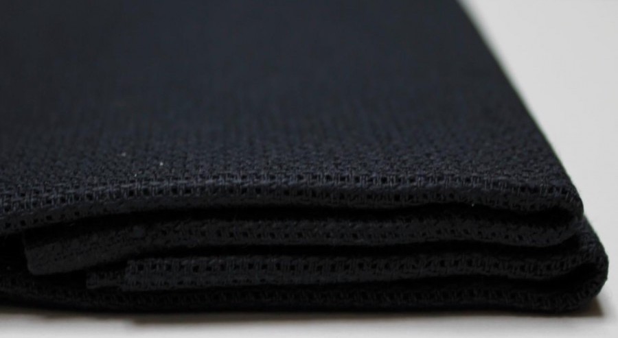 Black Aida Cross Stitch Fabric - Stitched Modern