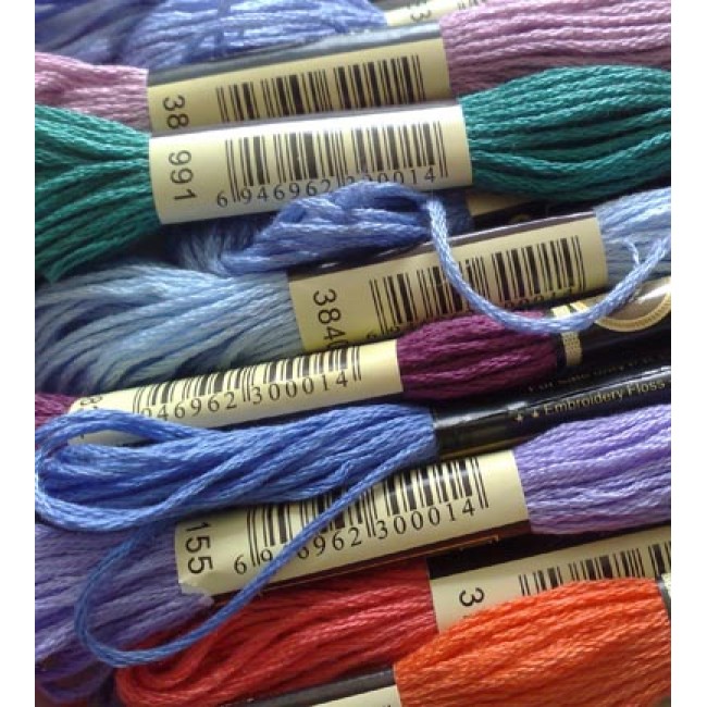 Identifying the brand of embroidery threads