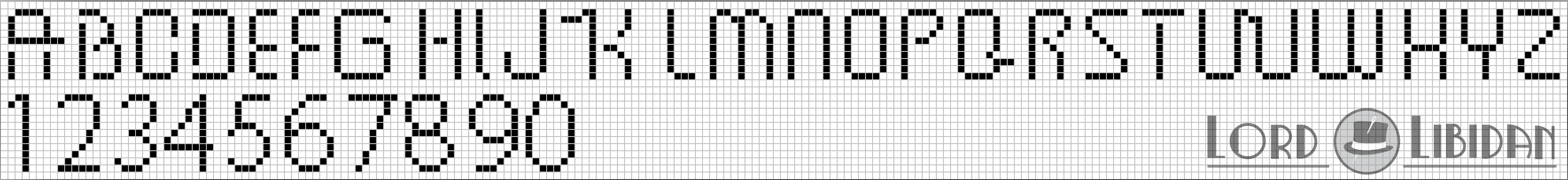 Ultra Modern Cross Stitch Alphabet Pattern Free Download by Lord Libidan