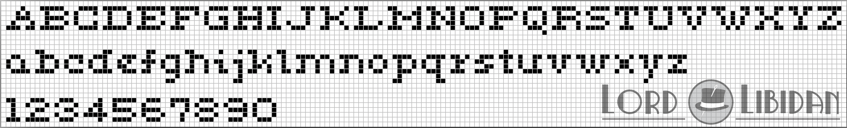 Pokemon type chart cross stitch PDF pattern download