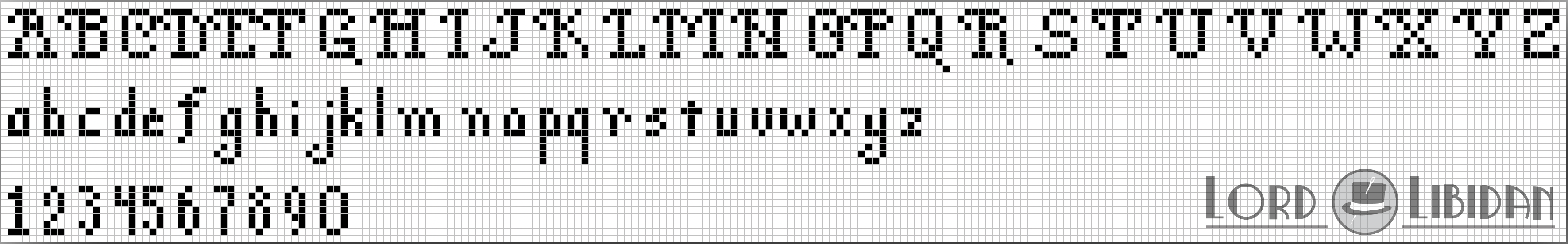 Swash Serif Cross Stitch Alphabet Pattern Free Download by Lord Libidan