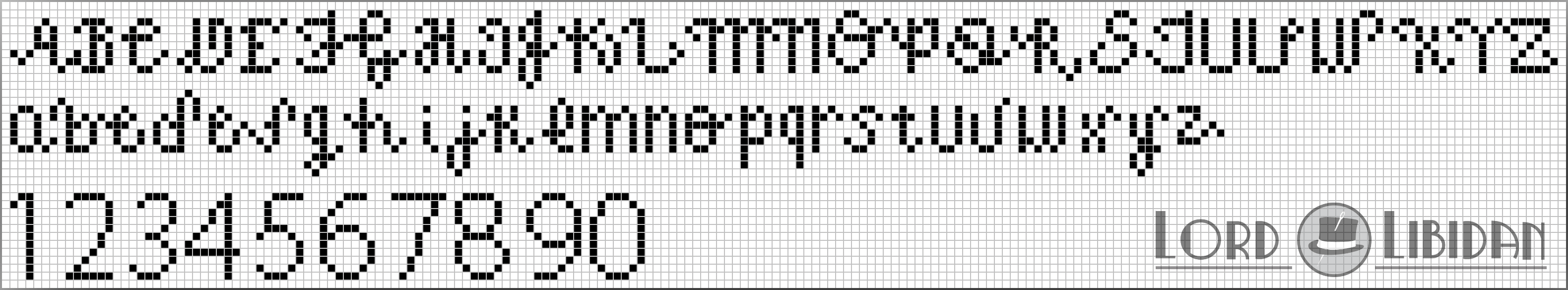 Old Cursive Cross Stitch Alphabet Pattern Free Download by Lord Libidan