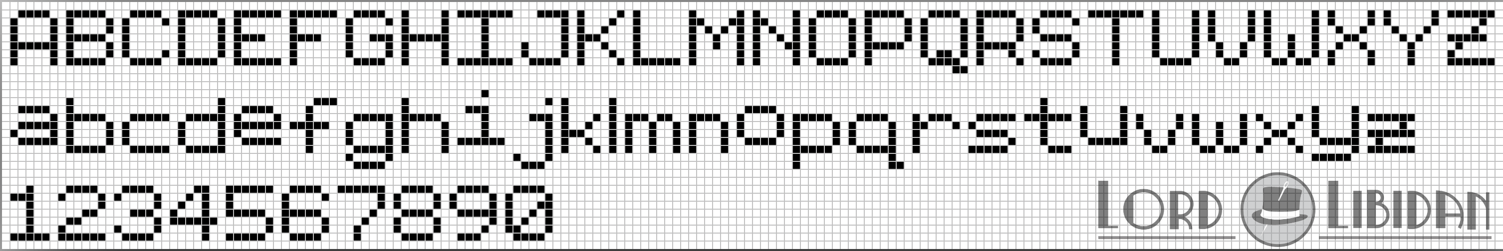 Mid Century Cross Stitch Alphabet Pattern Free Download by Lord Libidan
