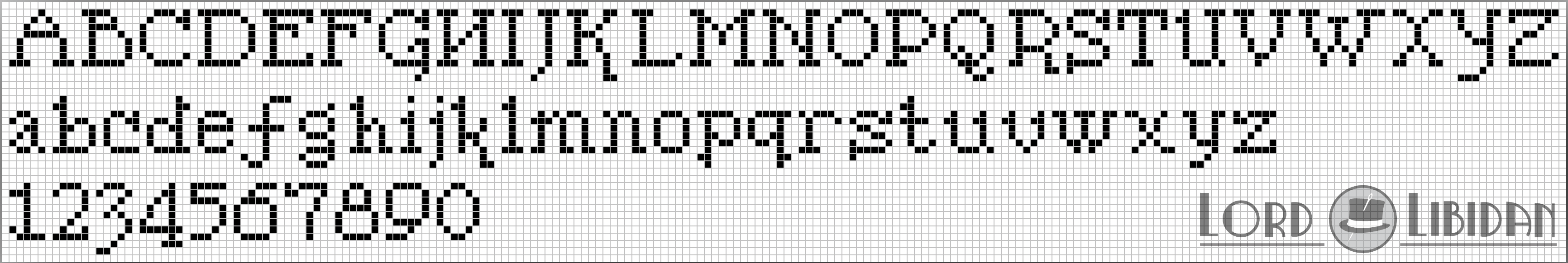 Traditional Cross Stitch Alphabet Pattern Free Download by Lord Libidan