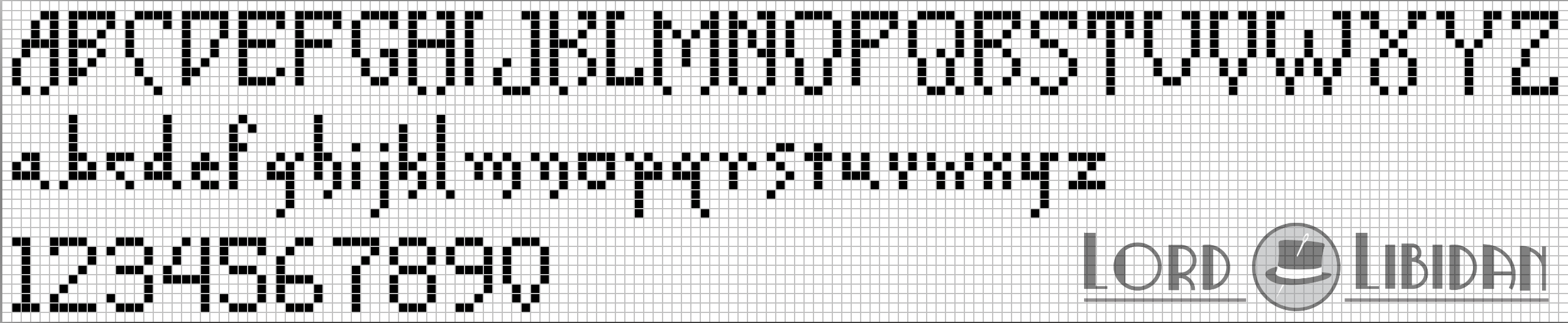 Horror Cross Stitch Alphabet Pattern Free Download by Lord Libidan